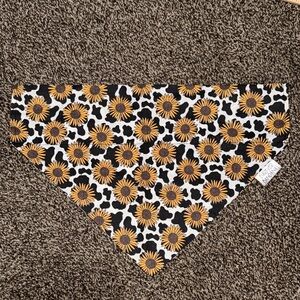 Sunflower and Cow Print Bandana